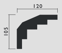 CT01 - Small stepped contemporary cornice