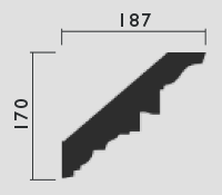 C343 - New egg and dart dentil cornice