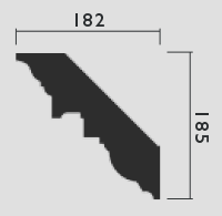 C346 - Large egg and dart dentil cornice