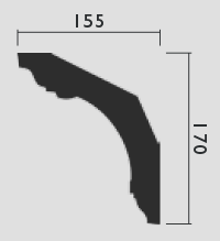 C446 Large Fluted - Cornice