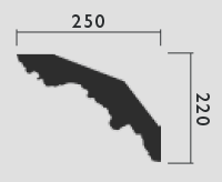 C474 Enriched Swag & Drop - Cornice