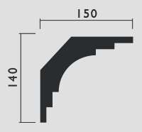 CT07 - Small stepped with cove cornice