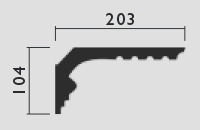 CT19 - Ribbed cove cornice