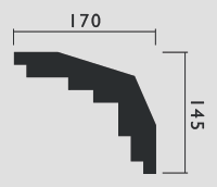 CT22 - Medium stepped cornice