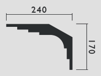 CT34 - Large stepped with cove cornice
