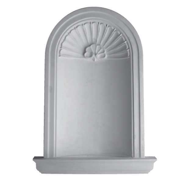 WN04 Large Niche (Frosted Glass Base) - Plaster niche